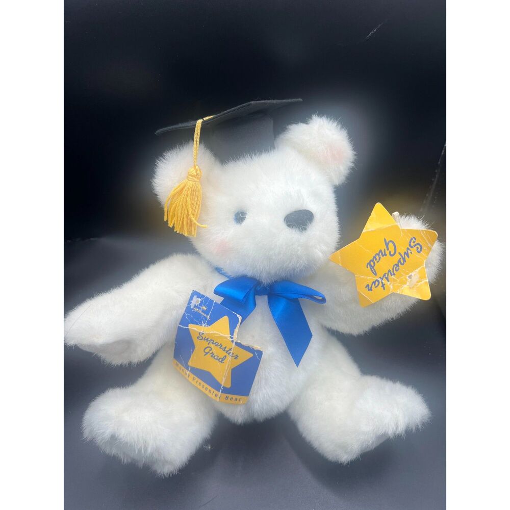 Hallmark Money Presenter Bear Graduation White Bear Plush Stuffed Animal